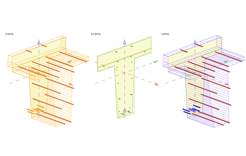 Résultats de contrainte en vue 3D