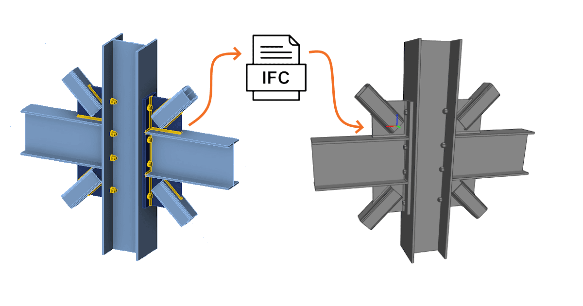 Export einer IFC-Datei aus IDEA StatiCa Connection