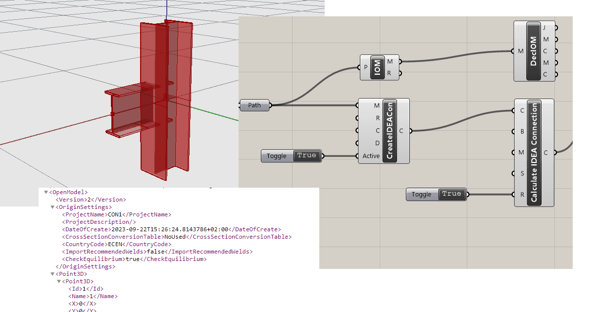 Grasshopper API - Hoe maak ik een IDEA StatiCa IOM-bestand voor import (01)