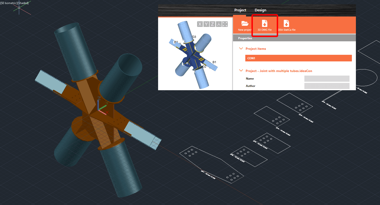 Online viewer 3D DWG importeren in CAD