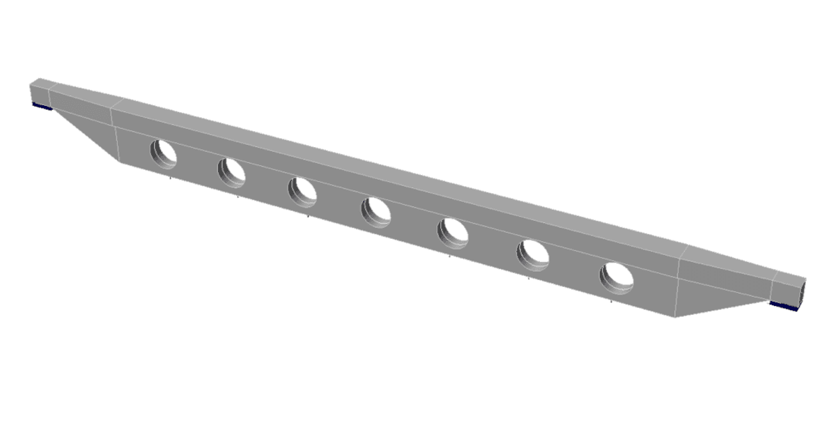 Reinforced beam with openings