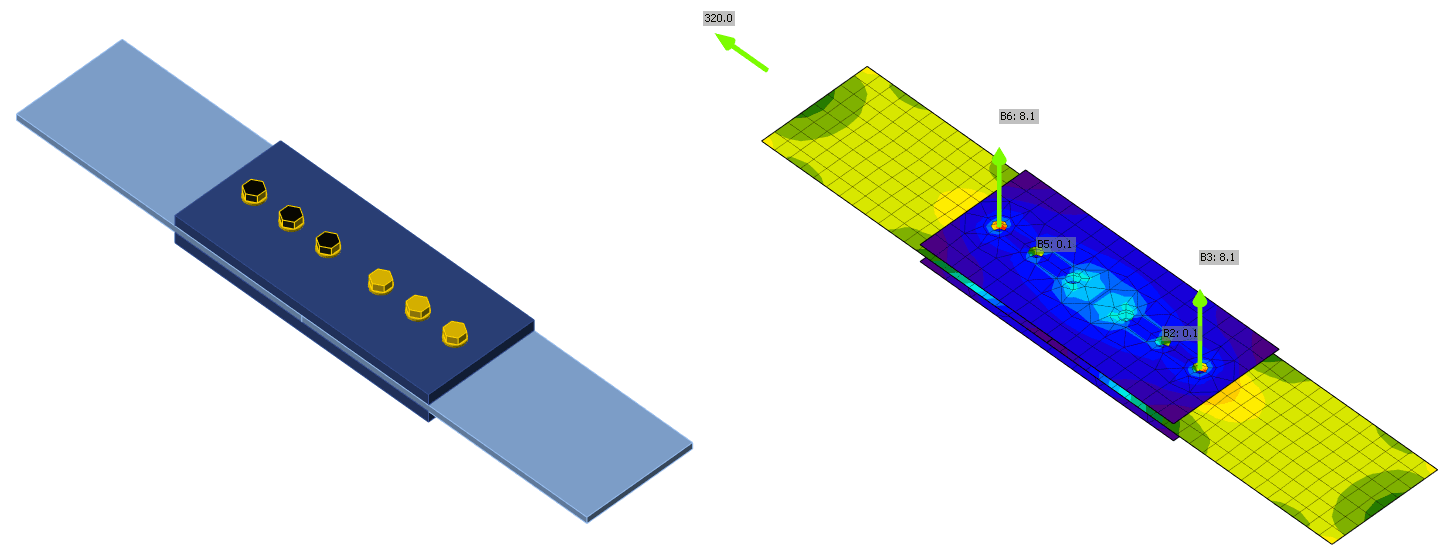 Splices in shear in slip-resistant connection